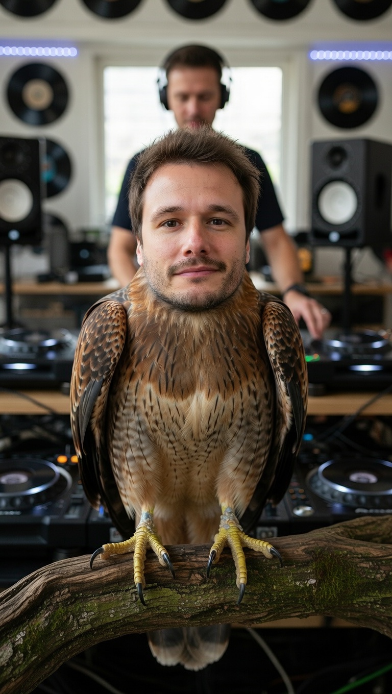 Tiago Manso reimagined as a bird